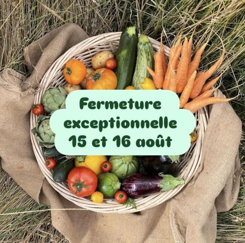 Fermeture exceptionnelle !