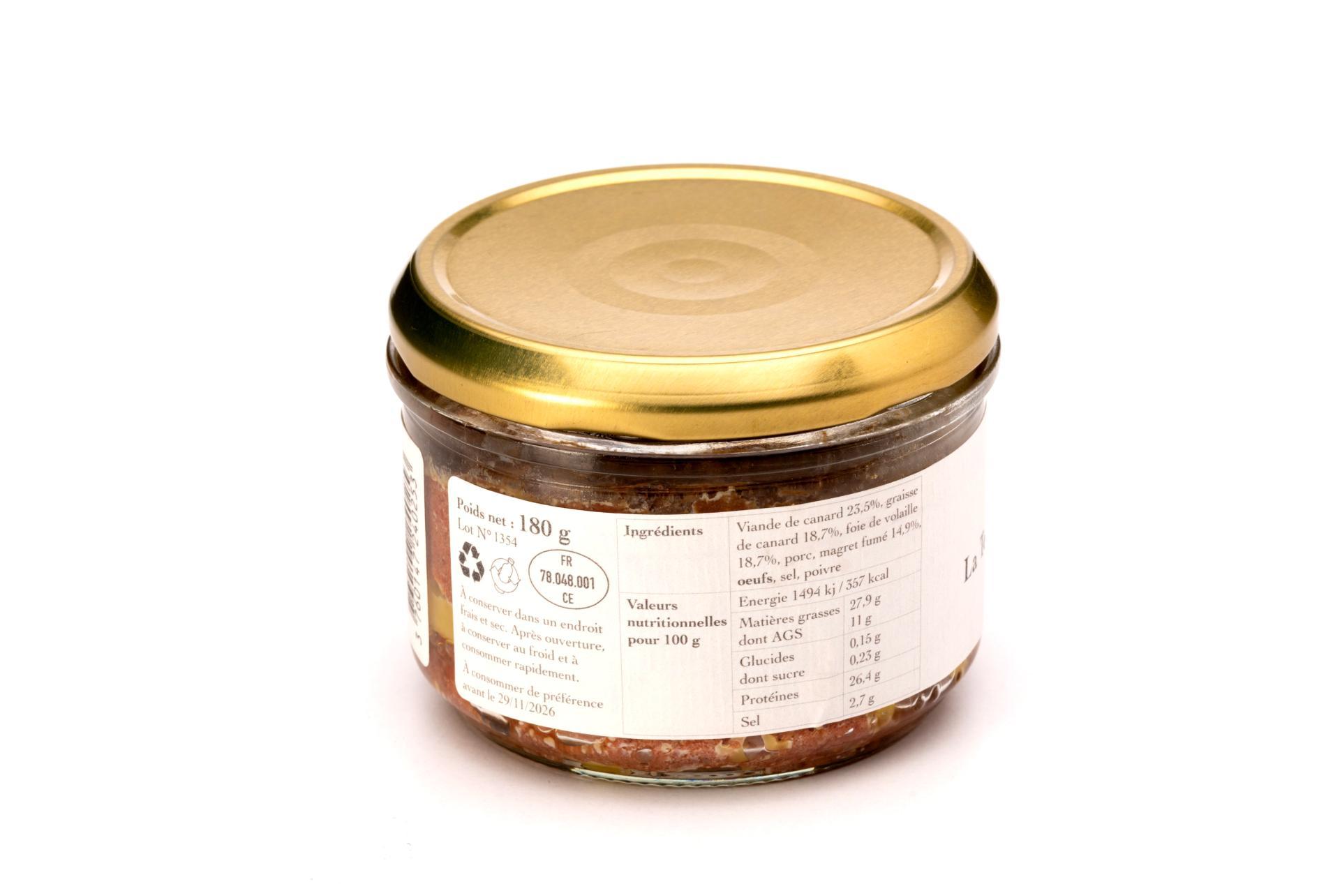 La Terrine de Canard au Magret Fumé - 180g