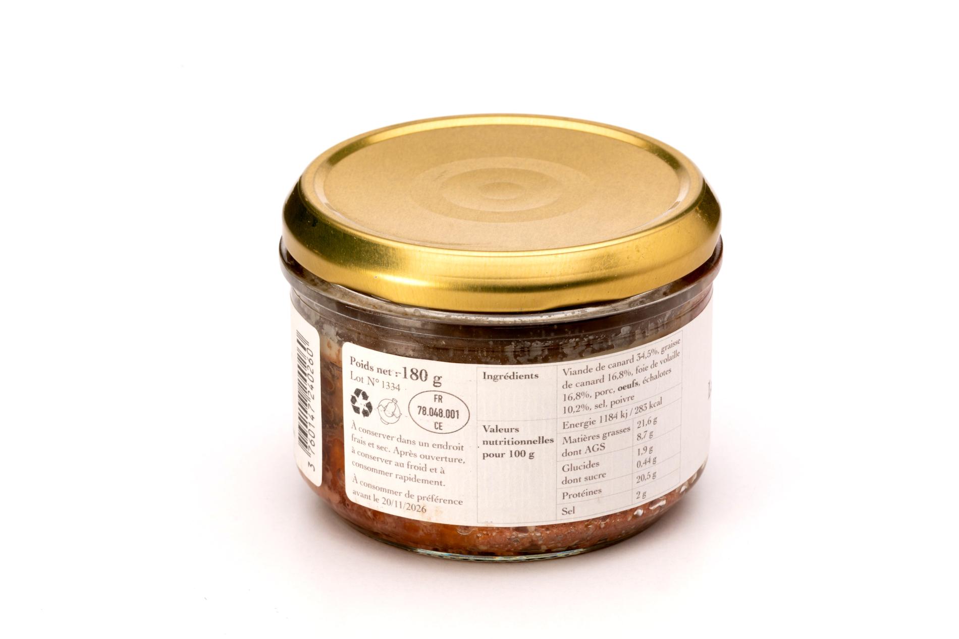 La Terrine de Canard aux Échalotes - 180g