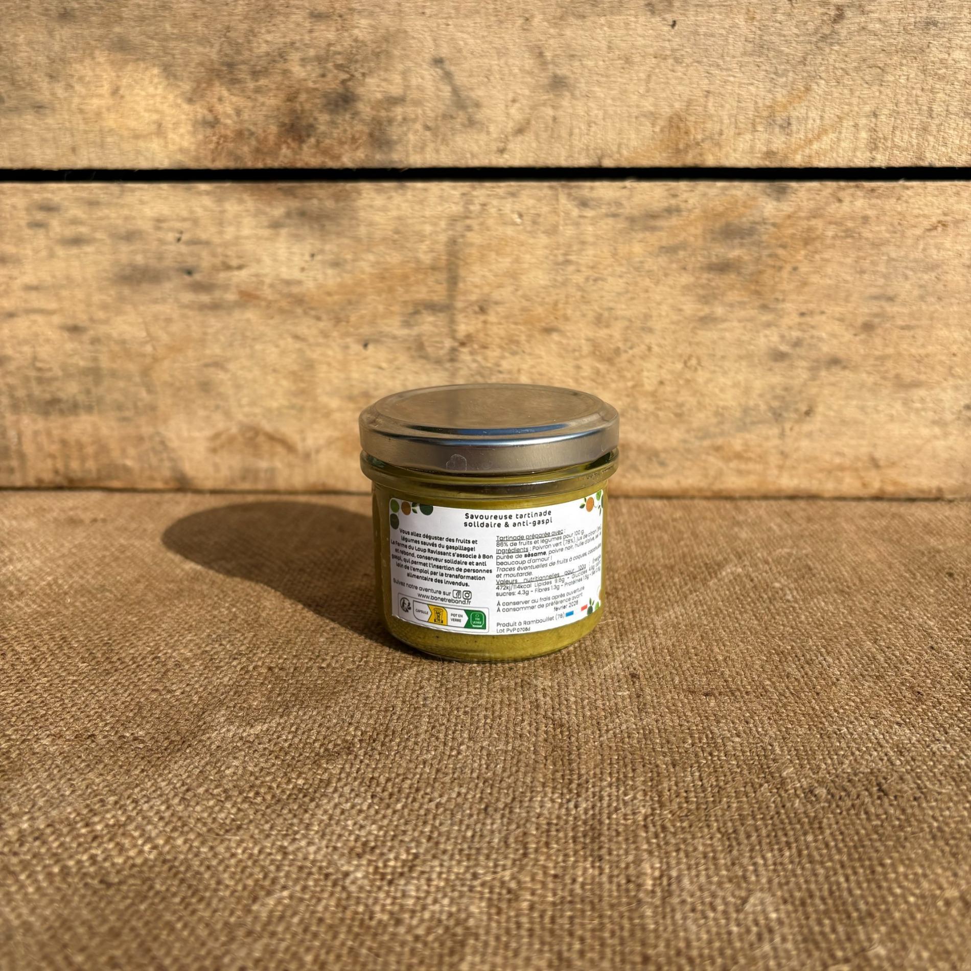 La tartinade poivron vert poivre noir