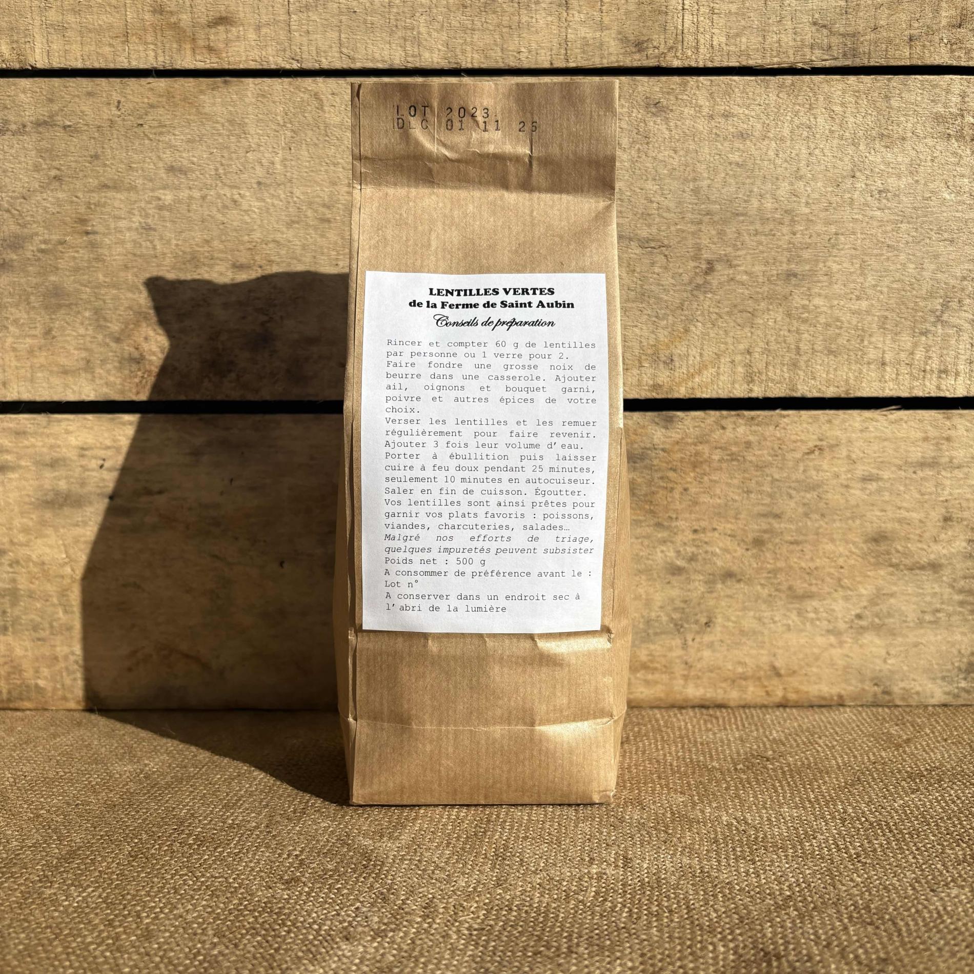 Les lentilles verts 500g